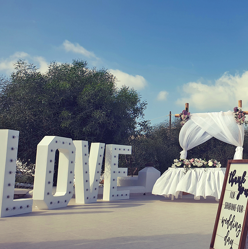 Santorini Wedding decoration