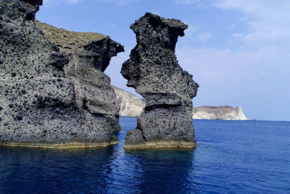 santorini Indian rock catamaran destination
